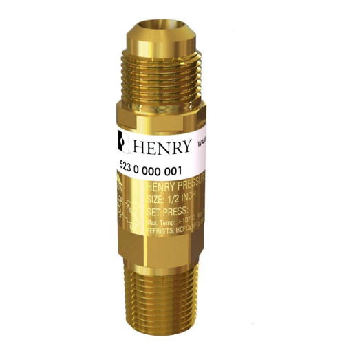 Henry Pressure Relief Valve 5231B 203 PSI / 14 Bar (1/2" NPT Inlet x 5/8" SAE Flare Outlet), inc. test certificate