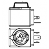 Castel Solenoid Coil 9300/RA7, HF2 8W 240V 50-60Hz, replaces the HM2 coil